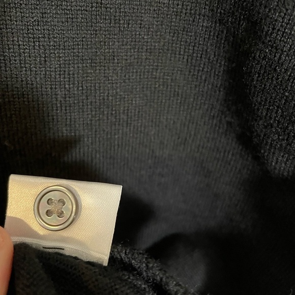 Pronto-Uomo 100% Extra Fine Merino Wool Men’s  Black Sweater Size 2X - Picture 5 of 8